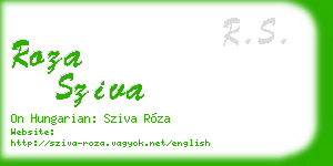 roza sziva business card